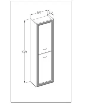 Пенал Opadiris Карат бежевый глянцевый с патиной-золото, универсальный (Z0000003939)