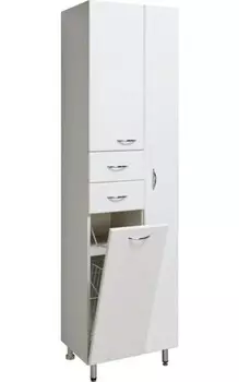 Пенал Runo 50 с бельевой корзиной, правый, белый (00000000136/Вн П10 RUNO)