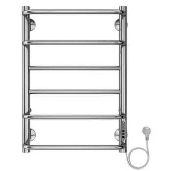 Полотенцесушитель электрический Azario MILAN 400/600 6 секций, диммер справа, хром (AZ90846)