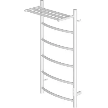 Полотенцесушитель электрический Point Афина PN04848PW П5 400x800 с полкой, диммер справа, белый