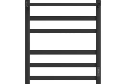 Полотенцесушитель электрический Point Меркурий PN83856PB П5 500x600 с полкой, диммер справа, черный