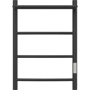 Полотенцесушитель электрический Point PN04846PB П3 400x600 с полкой, диммер справа, черный