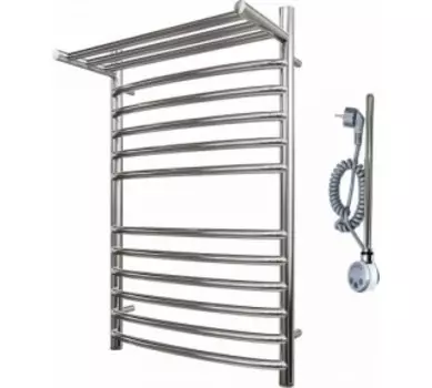 Полотенцесушитель электрический Point PN05148SPE П11 400x800 с полкой левый/правый, хром