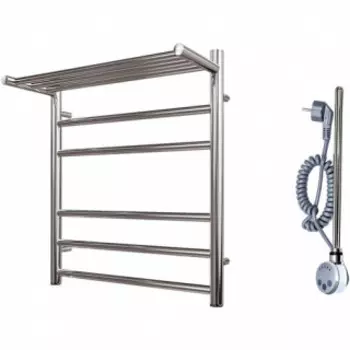 Полотенцесушитель электрический Point PN10156PE П5 500x600 с полкой левый/правый, хром