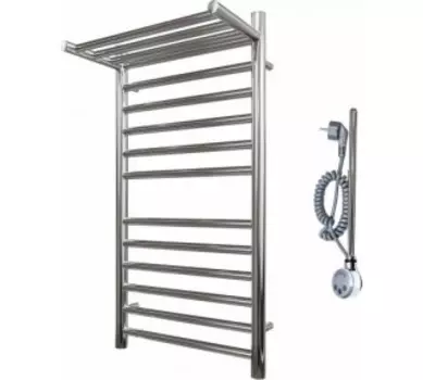 Полотенцесушитель электрический Point PN10158SPE П11 500x800 с полкой левый/правый, хром