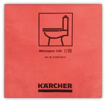 Протирочный материал Karcher Салфетка из микроволокна MICROSPUN, красная (3.338-247.0)