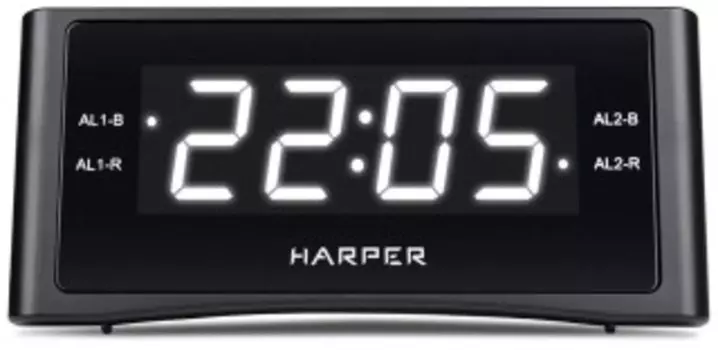Радиочасы Harper HCLK-1007 черный/белый