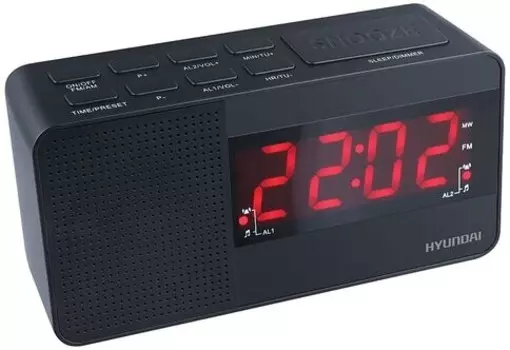 Радиочасы Hyundai H-RCL200 черный/зеленый