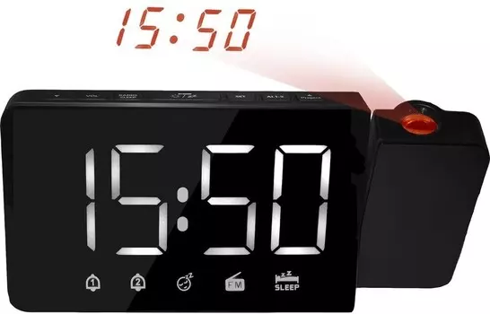 Радиочасы SoundMAX SM-1533 черный с белым