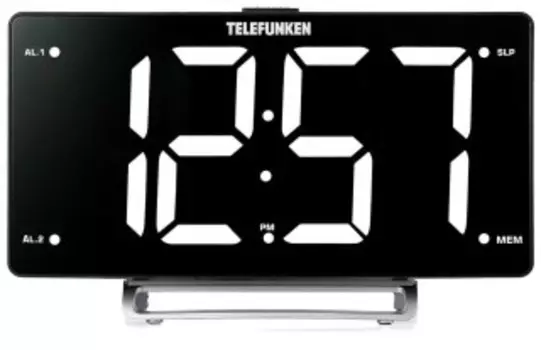 Радиочасы Telefunken TF-1711U (черный с белым)