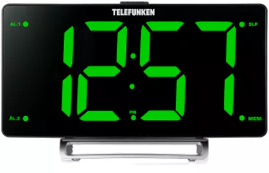 Радиочасы Telefunken TF-1711U (черный с зеленым)