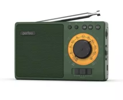 Радиоприёмник Perfeo ЗАРЯ i10GR зеленый (PF-C3278)