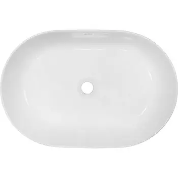 Раковина для ванной Creo Ceramique PU4300 накладная овальная 580*380*140мм Белый Глянец