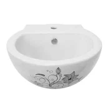 Раковина для ванной Sanita-Luxe ART LUXE FLORA 48*48см белый (ARTSLWB10)