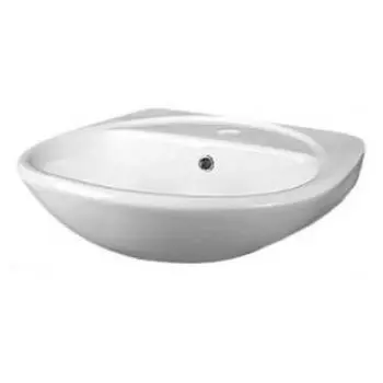 Раковина для ванной Santeri Соната 50см с отв. с переливом (хром. кольцо) (1.3111.2.S00.11B.0)