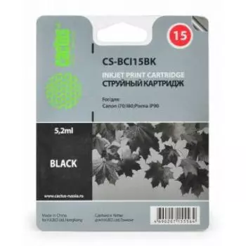 Картридж Cactus CS-BCI15BK черный