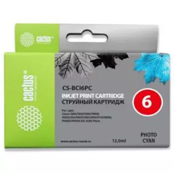 Картридж Cactus CS-BCI6PC светло-голубой (Картридж)