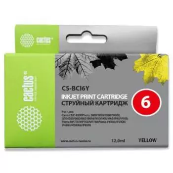 Картридж Cactus CS-BCI6Y желтый (Картридж)