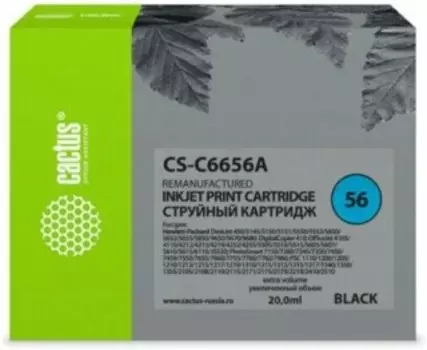 Картридж Cactus CS-C6656A N56 черный