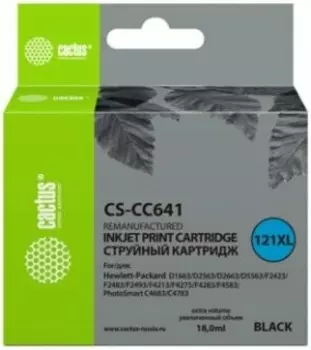 Картридж Cactus CS-CC641 N121XL черный