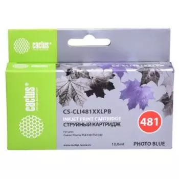 Картридж Cactus CS-CLI481XXLPB голубой
