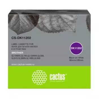 Картридж Cactus CS-DK11202 черный (лента)
