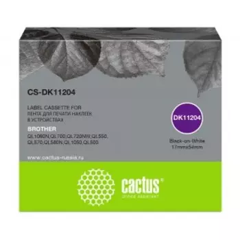 Картридж Cactus CS-DK11204 черный (лента)