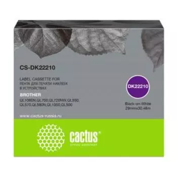 Картридж Cactus CS-DK22210 черный (лента)