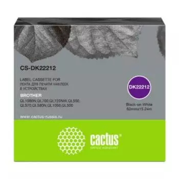 Картридж Cactus CS-DK22212 черный (лента)