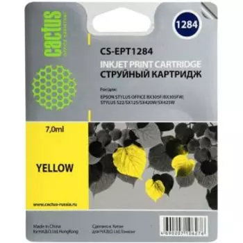 Картридж Cactus CS-EPT1284 желтый