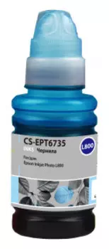 Чернила для картриджа Cactus CS-EPT6735 T6735 светло-голубой 100мл