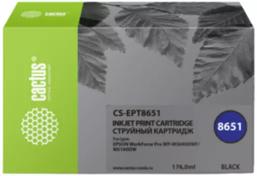 Картридж Cactus CS-EPT8651 T8651 черный