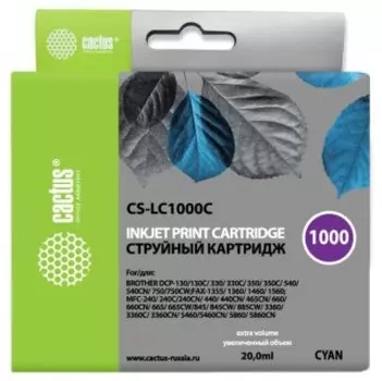 Картридж Cactus CS-LC1000C голубой (Картридж)