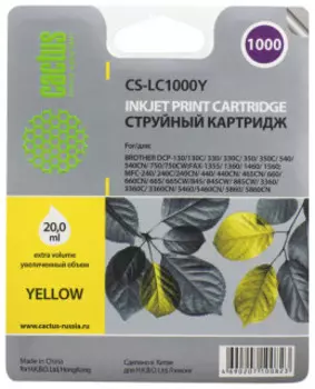 Картридж Cactus CS-LC1000Y желтый (Картридж)