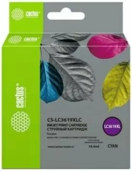 Картридж Cactus CS-LC3619XLC голубой