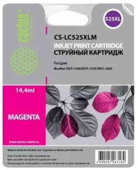 Картридж Cactus CS-LC525XLM пурпурный