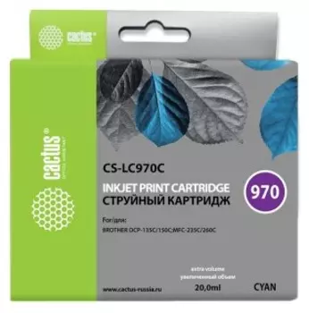 Картридж Cactus CS-LC970C голубой