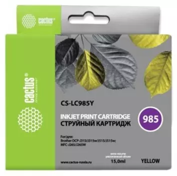 Картридж Cactus CS-LC985Y желтый (Картридж)