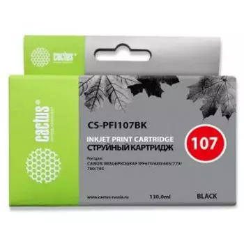 Картридж Cactus CS-PFI107BK черный