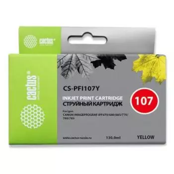 Картридж Cactus CS-PFI107Y желтый