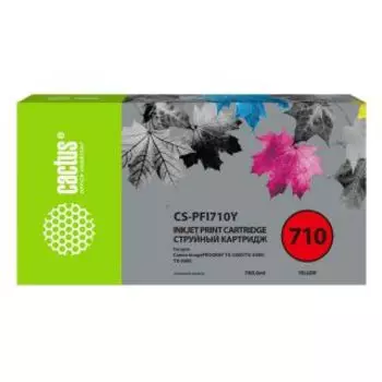 Картридж Cactus CS-PFI710Y желтый