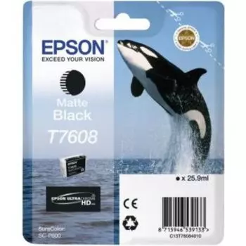 Картридж Epson C13T76084010 (T7608) черный матовый