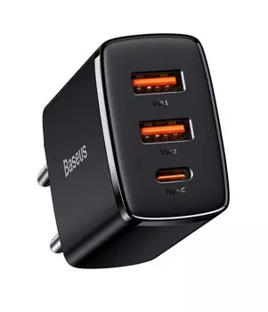 Сетевое зарядное устройство Baseus Compact Quick Charger 2U+C 30W EU Black (CCXJ-E01)
