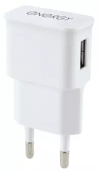 Сетевое зарядное устройство Energy ET-09 1,0A белый