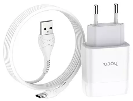 Сетевое зарядное устройство Hoco C73A белый (6931474713070)