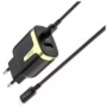 Сетевое зарядное устройство Hoco C79A 2USB 3.1A PD 18W+QC3.0 LIGHTING TYPE-C 1м черный (6931474727633)