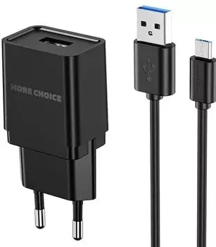 Сетевое зарядное устройство More choice NC33m Black (4627151191621)