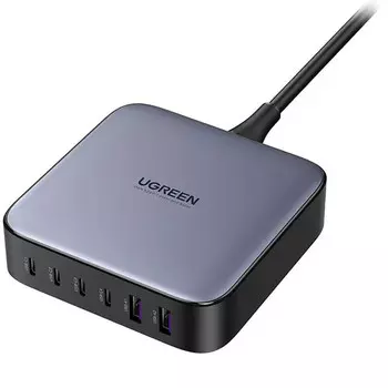 Сетевое зарядное устройство Ugreen CD271 Nexode 200W 2*USB-A+ 4*USB-C Desktop Charger (6-Port) серый (40914)
