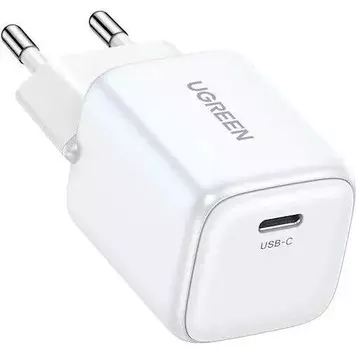 Сетевое зарядное устройство Ugreen CD319 Nexode Mini 30W USB-C PD GaN Fast Charger EU белый (15326)