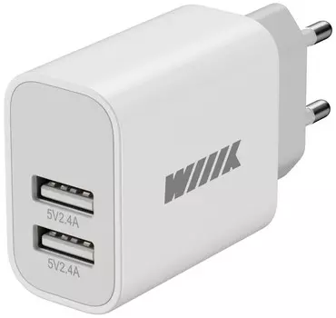 Сетевое зарядное устройство WIIIX UNN-1-2-04-W 2.4A универсальное белый